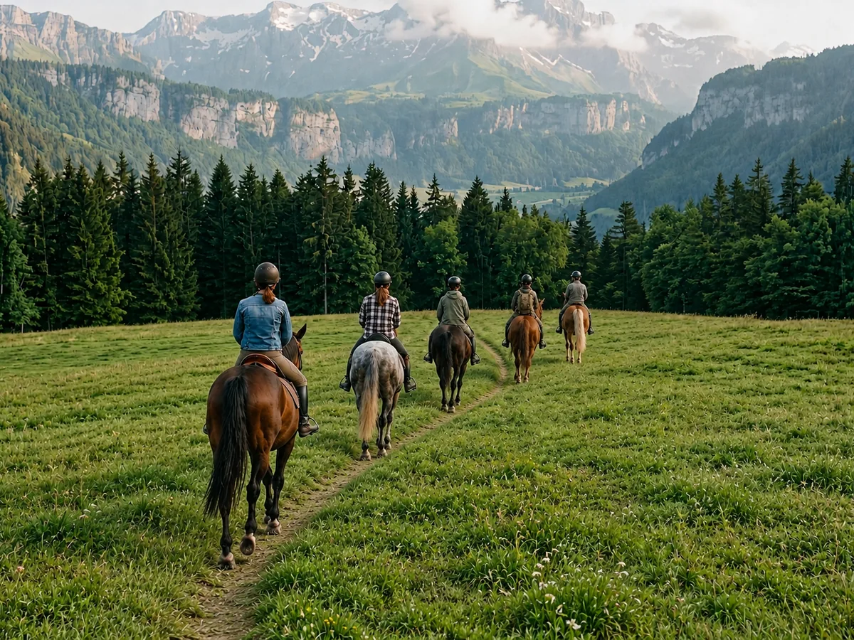 Balade à cheval en Haute-Savoie, autour de Fillière